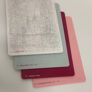 Die cutting Plate Set of 4 for Grand Caliber Spellbinders die cutting machine